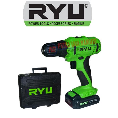 Tekiro Ryu Cordless Drill 12 V Mesin Bor 2 Baterai Tanpa Kabel 10 Mm Plus Case RCD 12 V