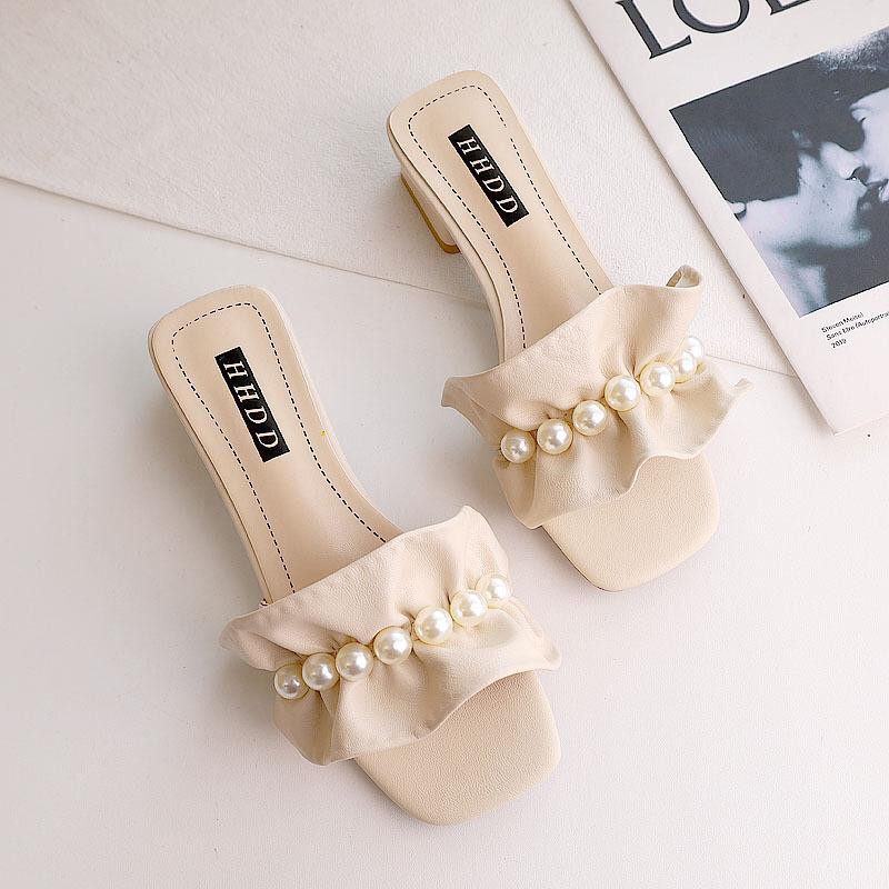 (LOLI-JKT) SD-H18 SANDAL IMPORT DEWASA HEEL / SANDAL COUPLE MUTIARA 35-39