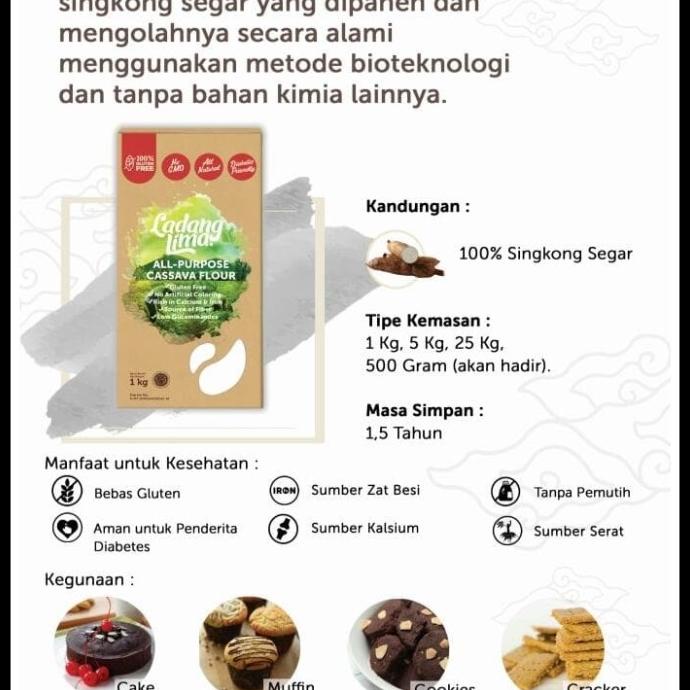 

Tepung MOCAF Gluten Free LADANG LIMA buat penderita GERD, autis