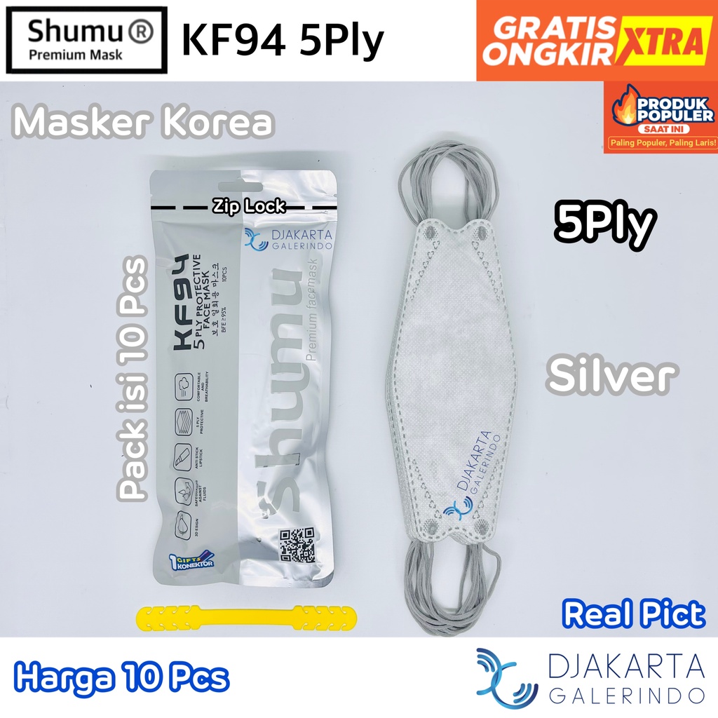 Masker SHUMU KF94 5Ply Original KEMENKES isi 10pcs