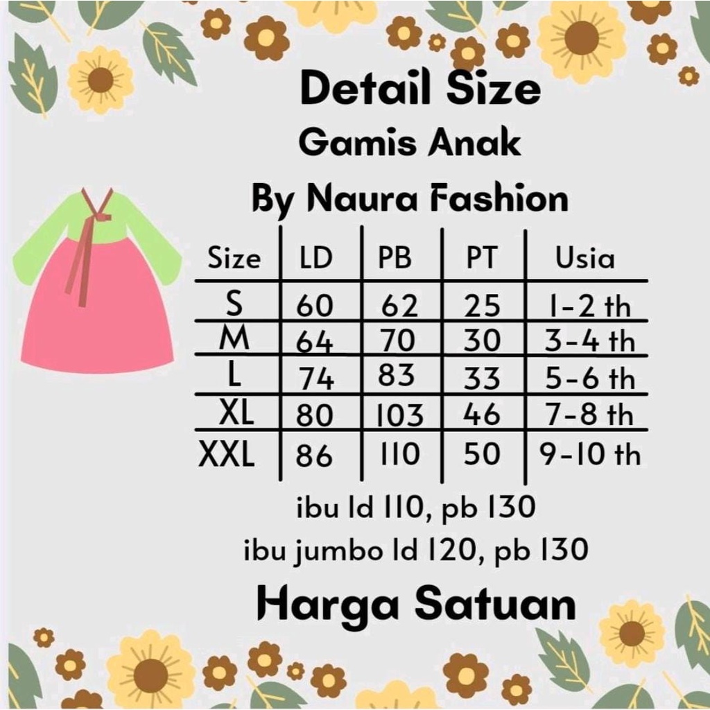 gamis crincle uragiri ibu dan anak usia 1-10th