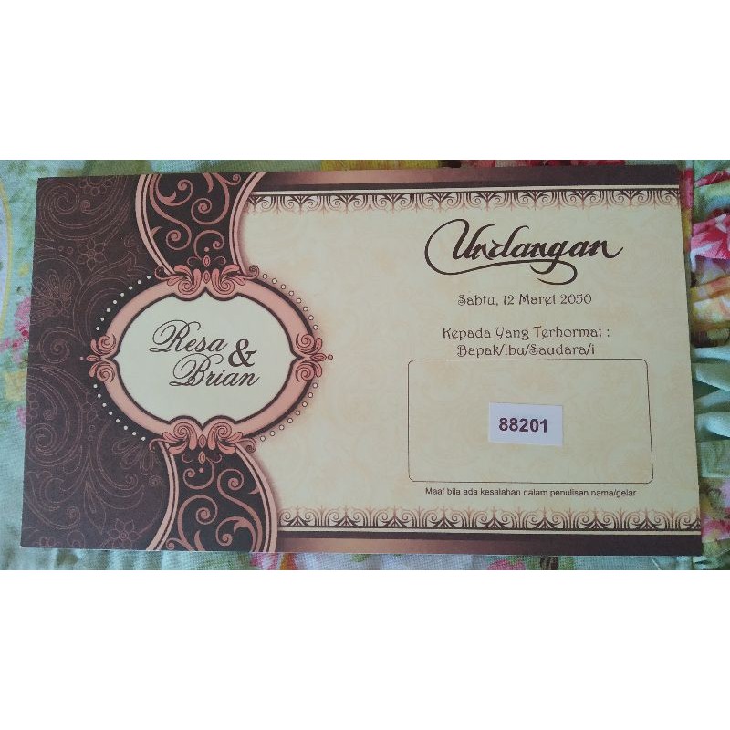 UNDANGAN PERNIKAHAN MURAH ERBA 88201
