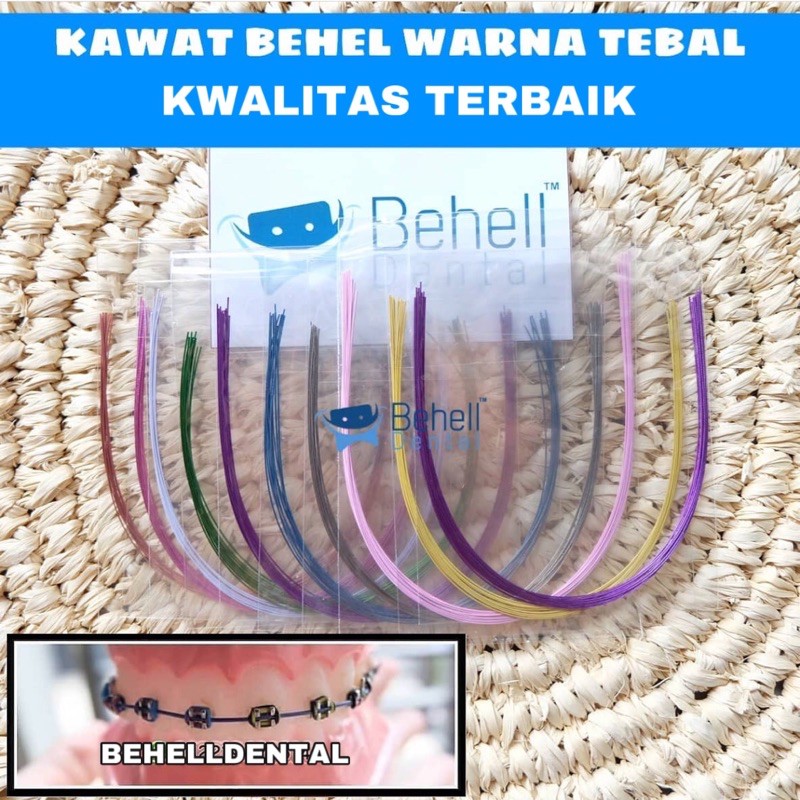 KAWAT WARNA NITI BEHEL PERMANEN TEBAL  : KAWAT BRACKET GIGI : ANTI KARAT KWALITAS OKE