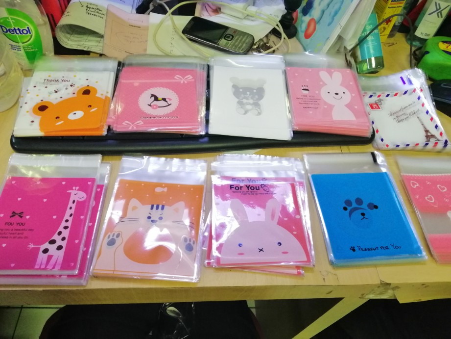 Kantong Plastik Kue Cake Cookies Bag Fancy Candy Permen Opp Motif New Terlengkap Termurah 10x10