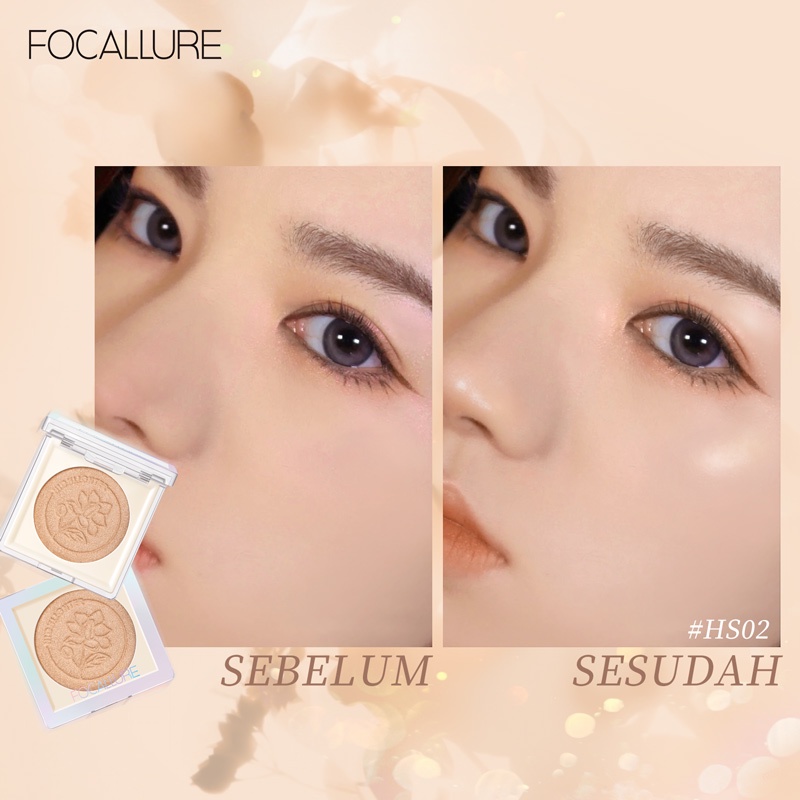 Focallure Smooth Highlighter Shimmer Glitter Soft #JasmineMeetsRose