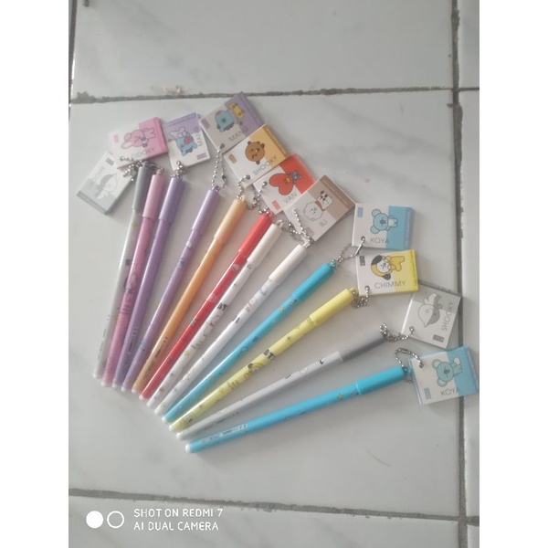 

Pena BT21 Terbaru Bulpoin BTS free Gantungan