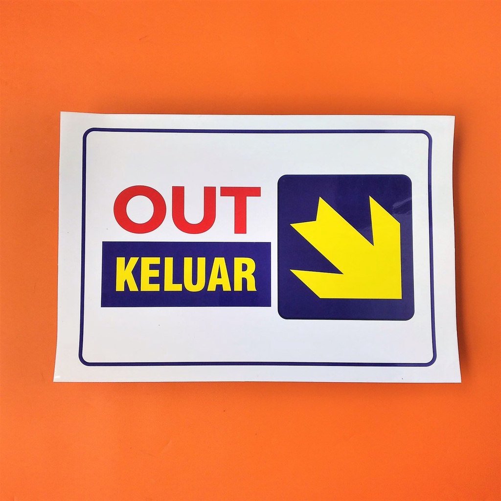 

Stiker A3 - Stiker Out/Keluar - Stiker Laminasi Glossy