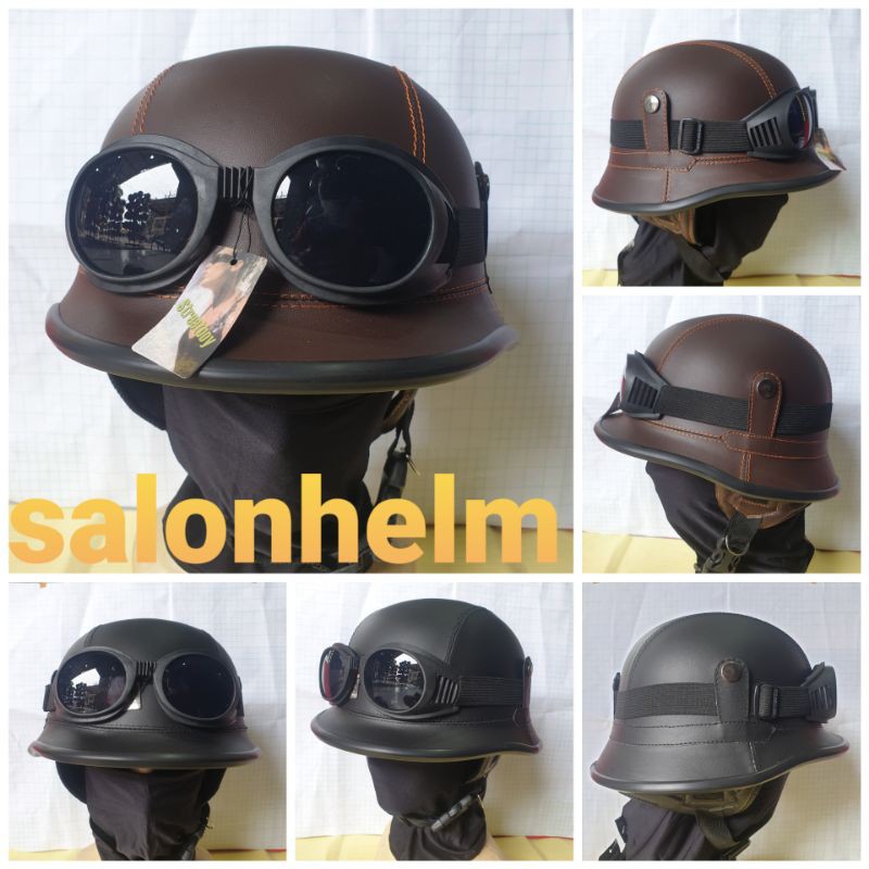 Helm club/ Helm nazi/ Helm chip/ Helm chip + kaca mata/ Helm retro