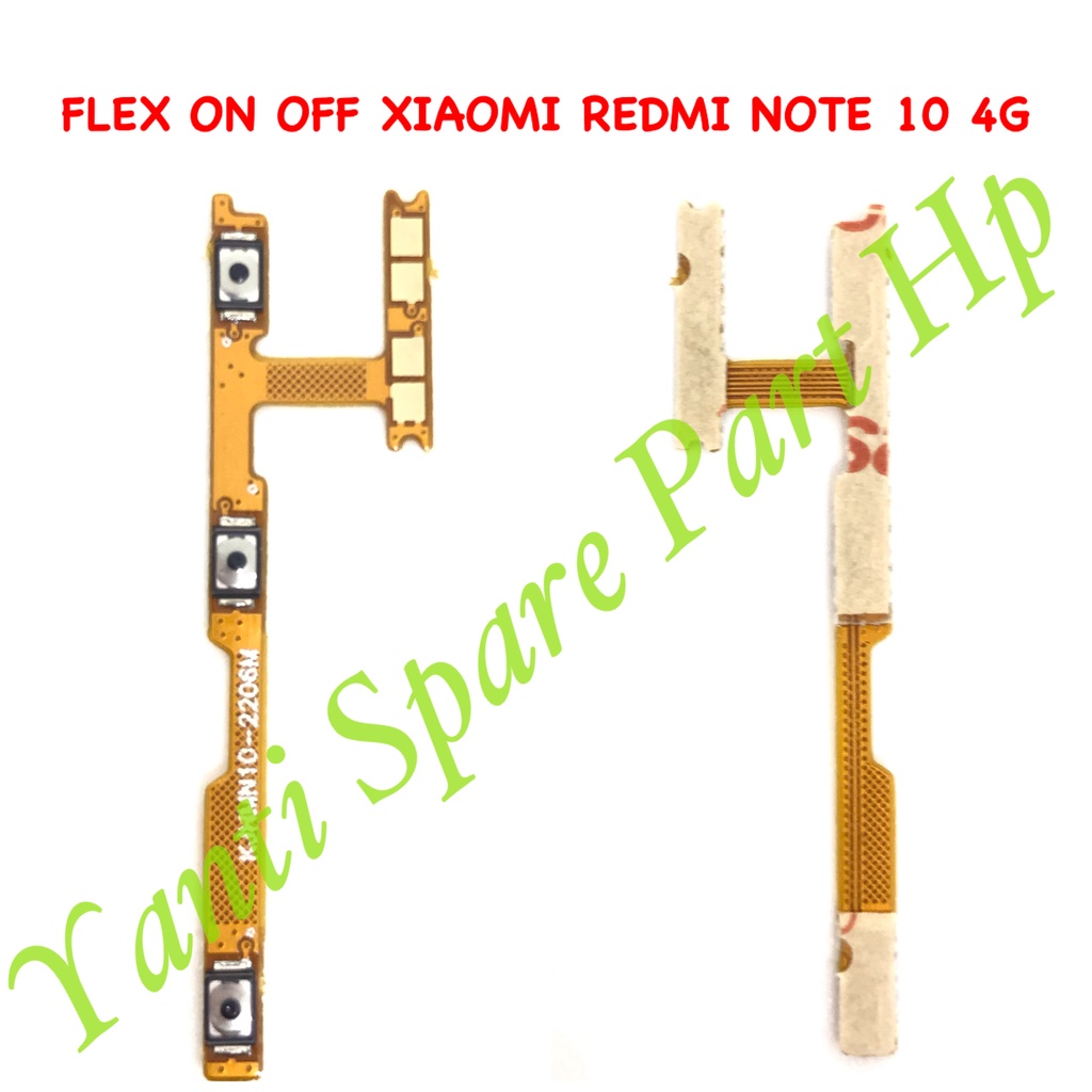 Flexible On Off Xiaomi Redmi Note 10 4G Original Terlaris New