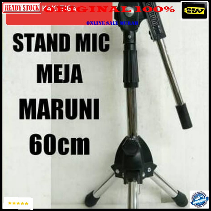 G112 ORIGINAL 100% stand mic kaki tiga pendek holder standing microphone mik penyangga mikrophone tiang pegangan tripod asli gantungan hanger dudukan portable G112   Bisa segala MIC  Stand Mic Meja portable  tinggi 35-80 cm G112