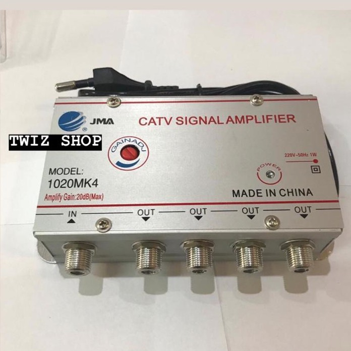 Booster Antena TV / CATV Signal Amplifier 4 Way