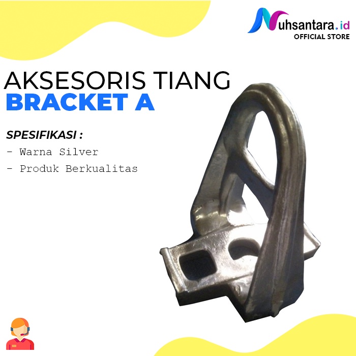 Aksesoris Tiang Kabel Fiber Optik Bracket A Suspention Klem Ring