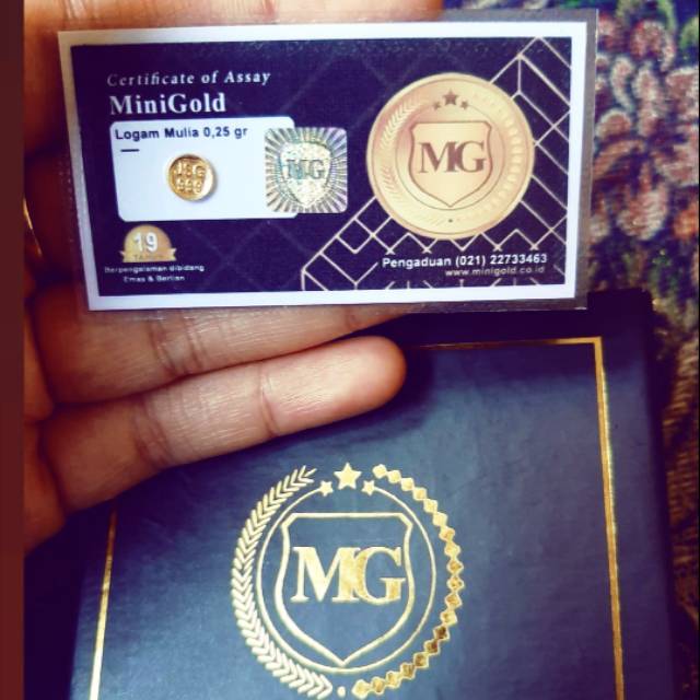 Logam mulia emas minigold 0.25gram
