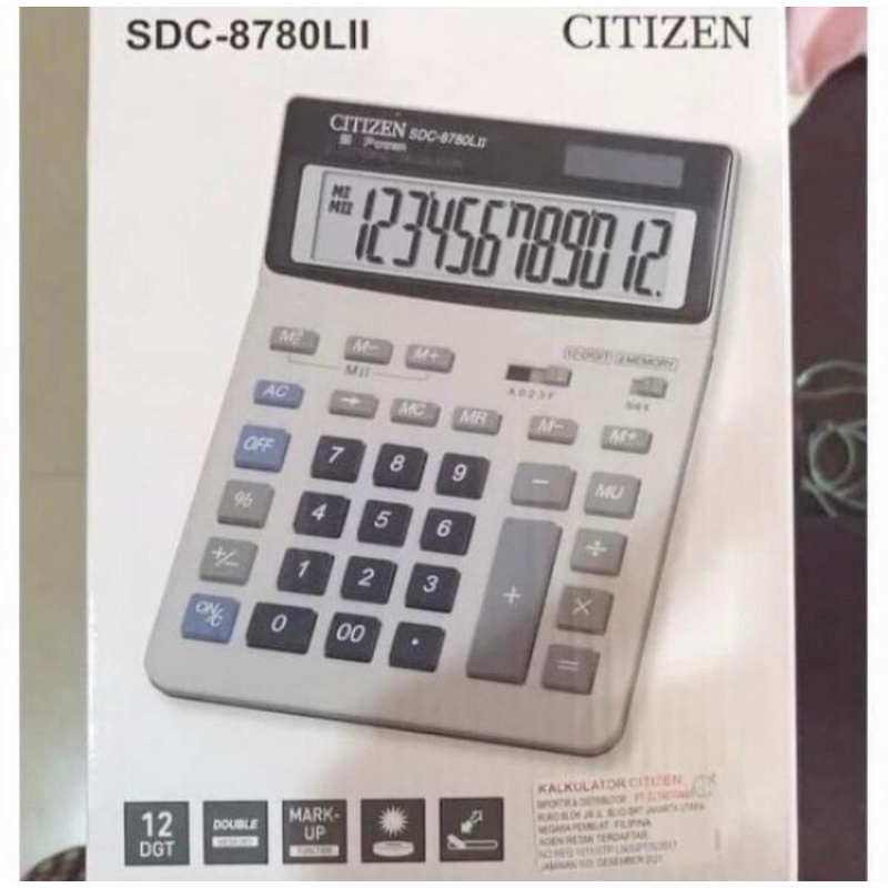 

KALKULATOR CITIZEN ORIGINAL SDC 8780 LII