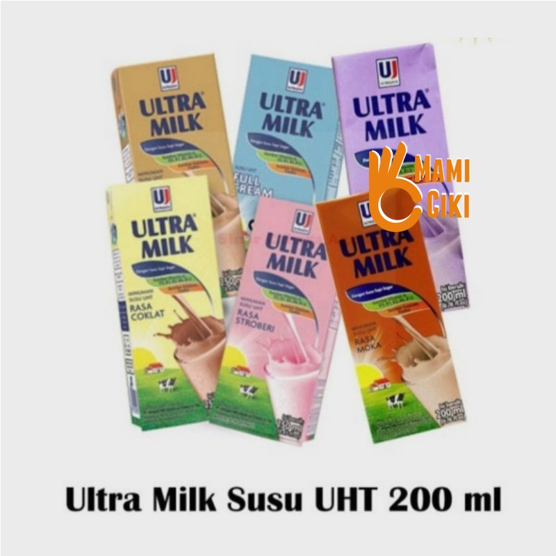 

SUSU ULTRA MILK UHT 200 ML RASA COKLAT STRAWBERRY [HARGA MURAH]