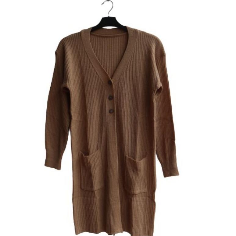Cardigan Rajut Long Cardy Kancing Outerwear Wanita