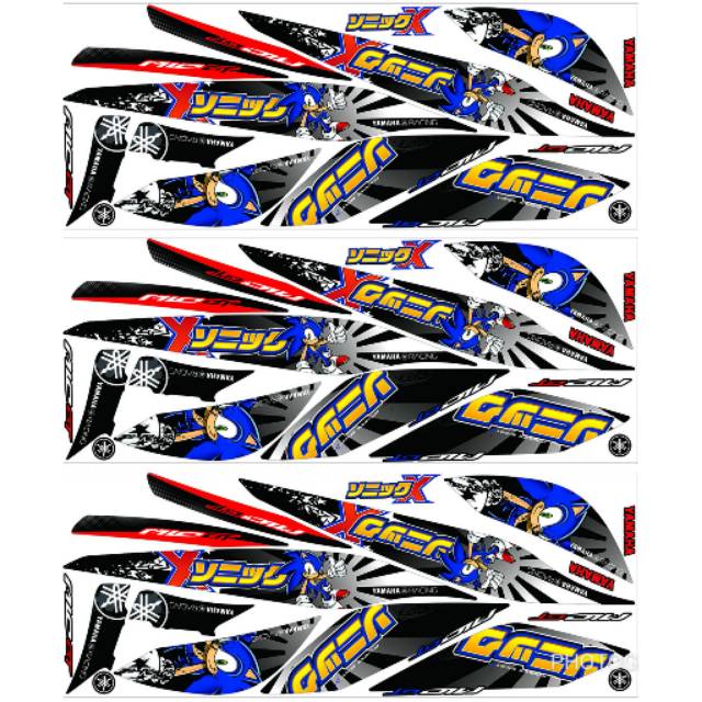 Striping Mio GT Variasi Sticker Stiker Scotlite Skotlet Motor Body List Skotlet Listt Motor Lis List