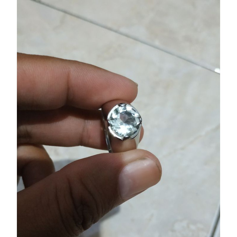 kecubung hijau natural (prasiolet)