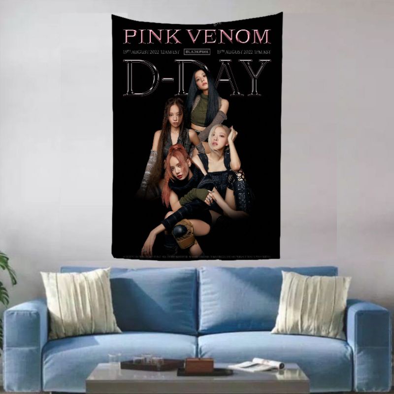 POSTER KAIN BLACKPINK PINK VENOM TERBARU