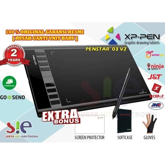 Xp pen Star 03 V2 Drawing Pen Tablet 8192 pressure level Garansi 2 thn
