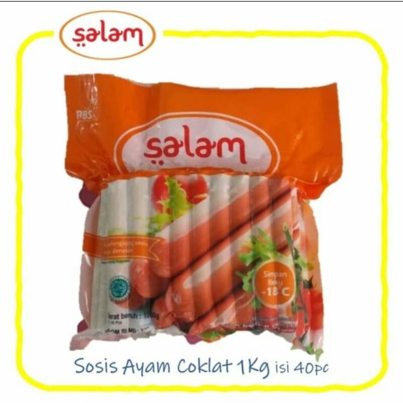 

Salam Sosis ayam 1kg (isi 40 bj )