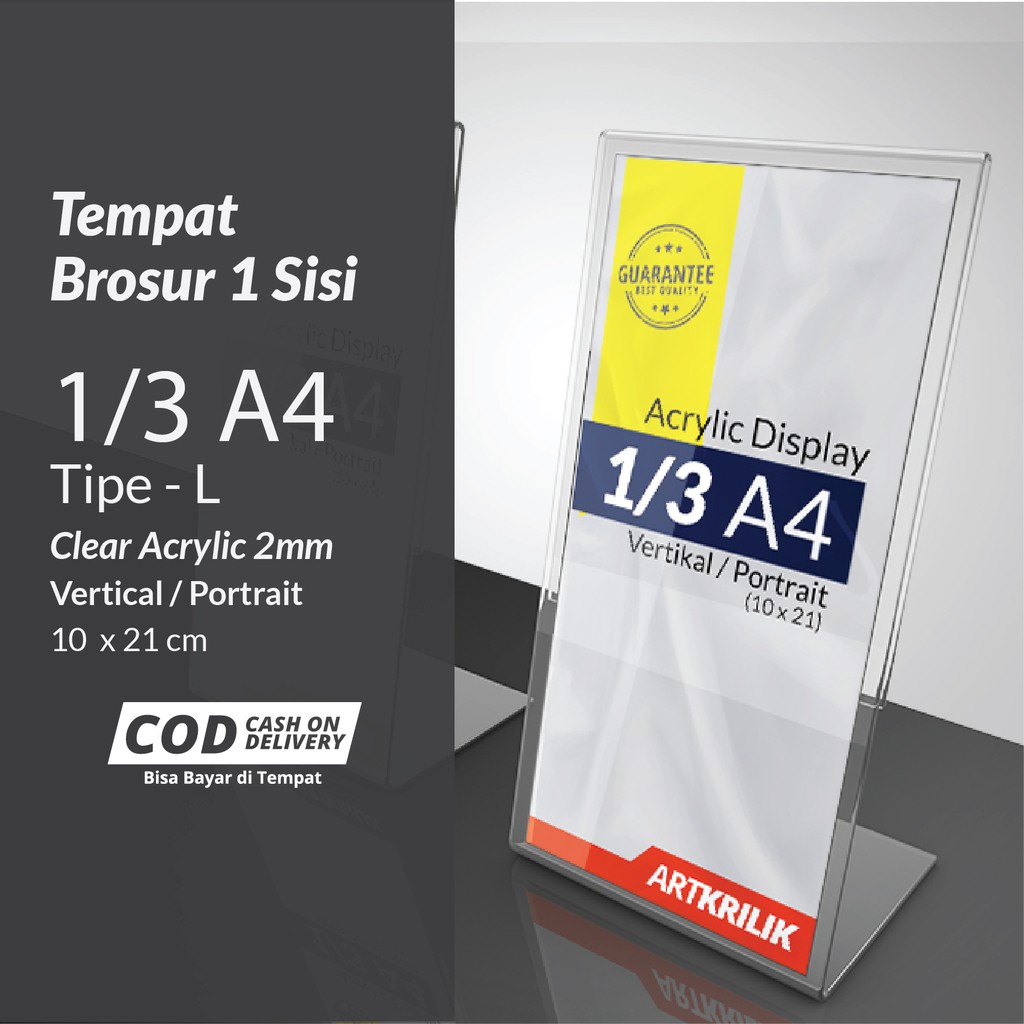 

STAND QRIS CODE GOFOOD GOPAY | TEMPAT BROSUR UKURAN 10 x 21 cm Potrait