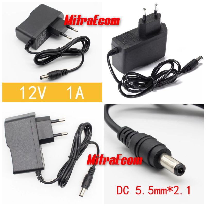 ADAPTOR ADAPTER STB CCTV ROUTER MODEM 12V 1A POWER SUPPLY ( MURNI )