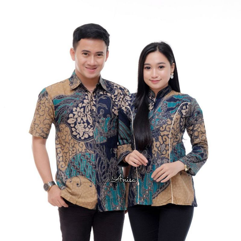 Batik couple modern atasan batik couple seragam kerja size M L XL XXL