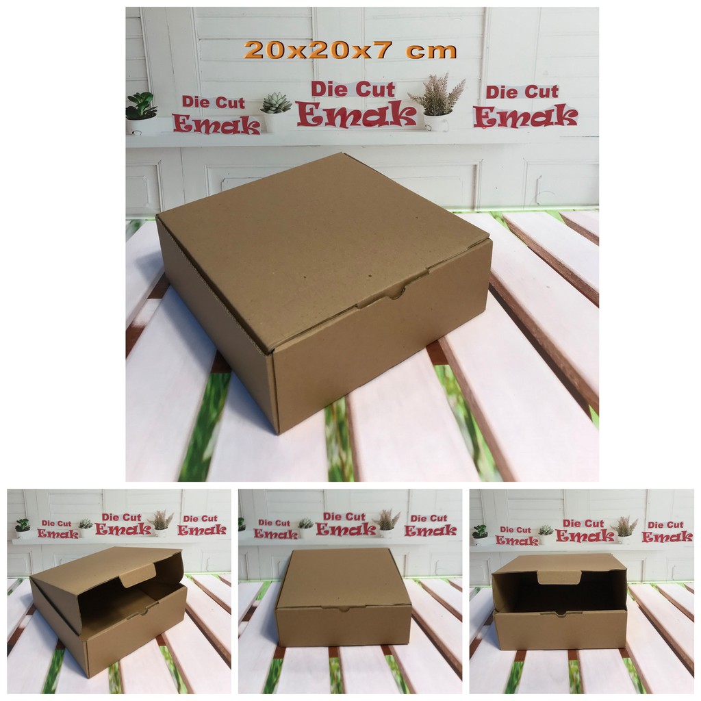 

kardus uk.20x20x7 cm kotak box karton Die Cut