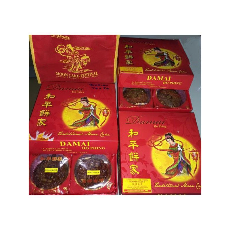 

Mooncake Ho Ping //Kue bulan Damai Durian Kacang hitam Teratai