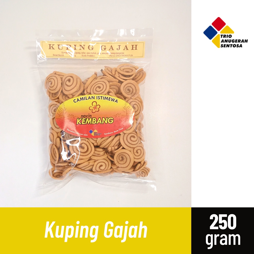 

Snack Kuping Gajah 250gr - Camilan merk Kembang