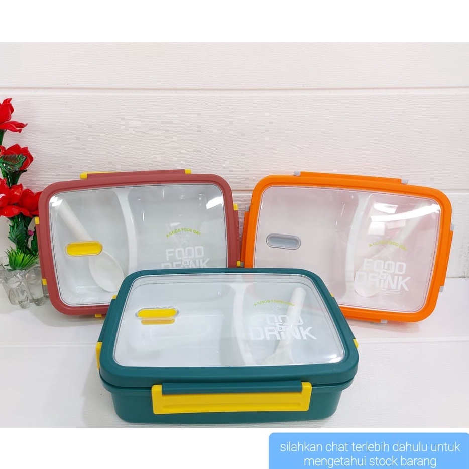 LUCNH BOX TEMPAT MAKAN SIANG / BEKAL KOTAK MAKAN KERJA / SEKOLAH