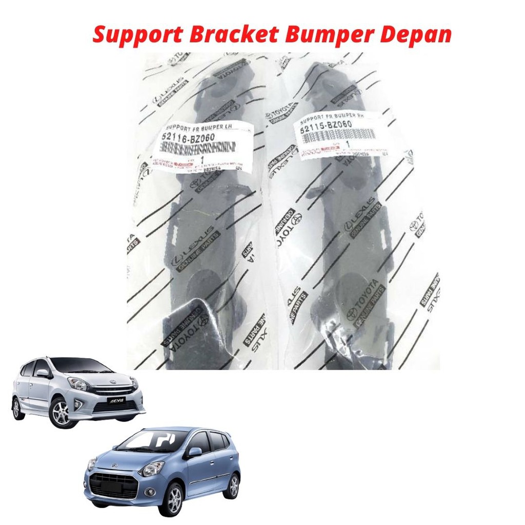 Support Breket Bumper Pengancing Penahan Bumper Depan Kanan Kiri Mobil Agya Alya 100%Original Toyota