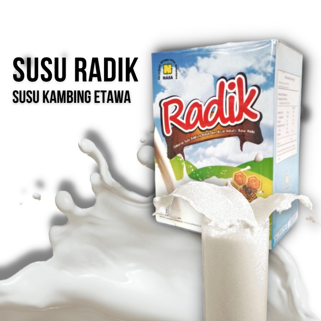 

Susu Radik Rasa Madu BPOM Susu Kambing Etawa Penambah Nafsu Makan / Penggemuk Badan Dewasa dan Anak