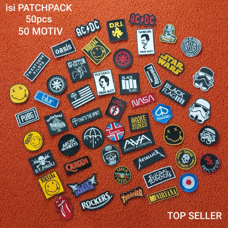 PATCH BORDIR / PATCHPACK MINI BORDIR ISI 50pcs UKURAN KECIL LIMITED STOCK