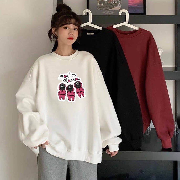 Sweater Squid Game Editon Sweater Wanita Oversize M - XXL Best Seller