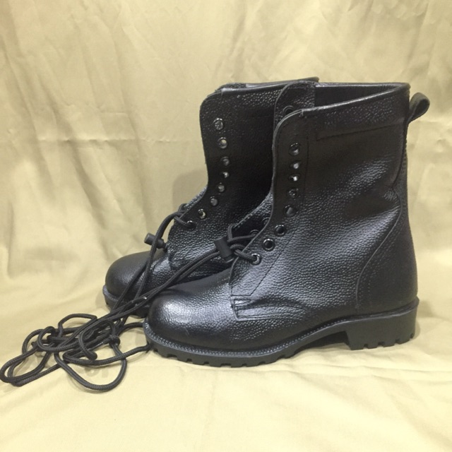 SEPATU PDL KULIT JERUK JATAH TNI/POLRI