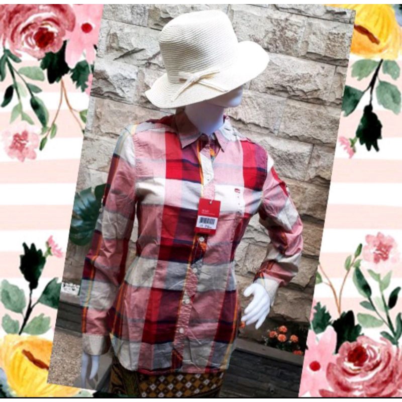 {KEMEJA WANITA BRANDED} LOGO JEANS KEMEJA WANITA √ MATAHARI MALL(bisa COD)