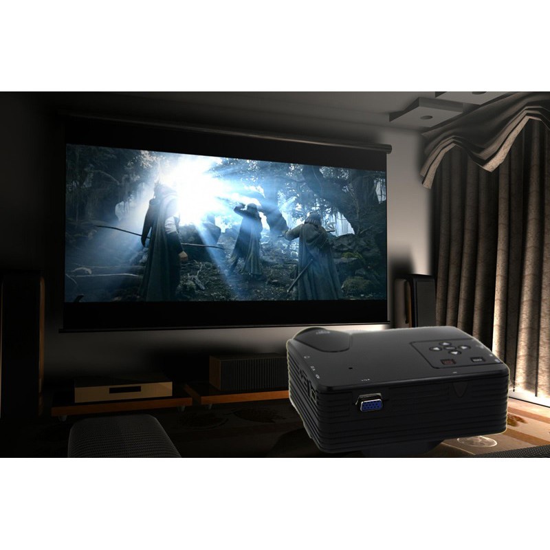 H100 - MIni LED Projector 100 Lumens - Proyektor LED Portabel Untuk Entertainment dan Hiburan