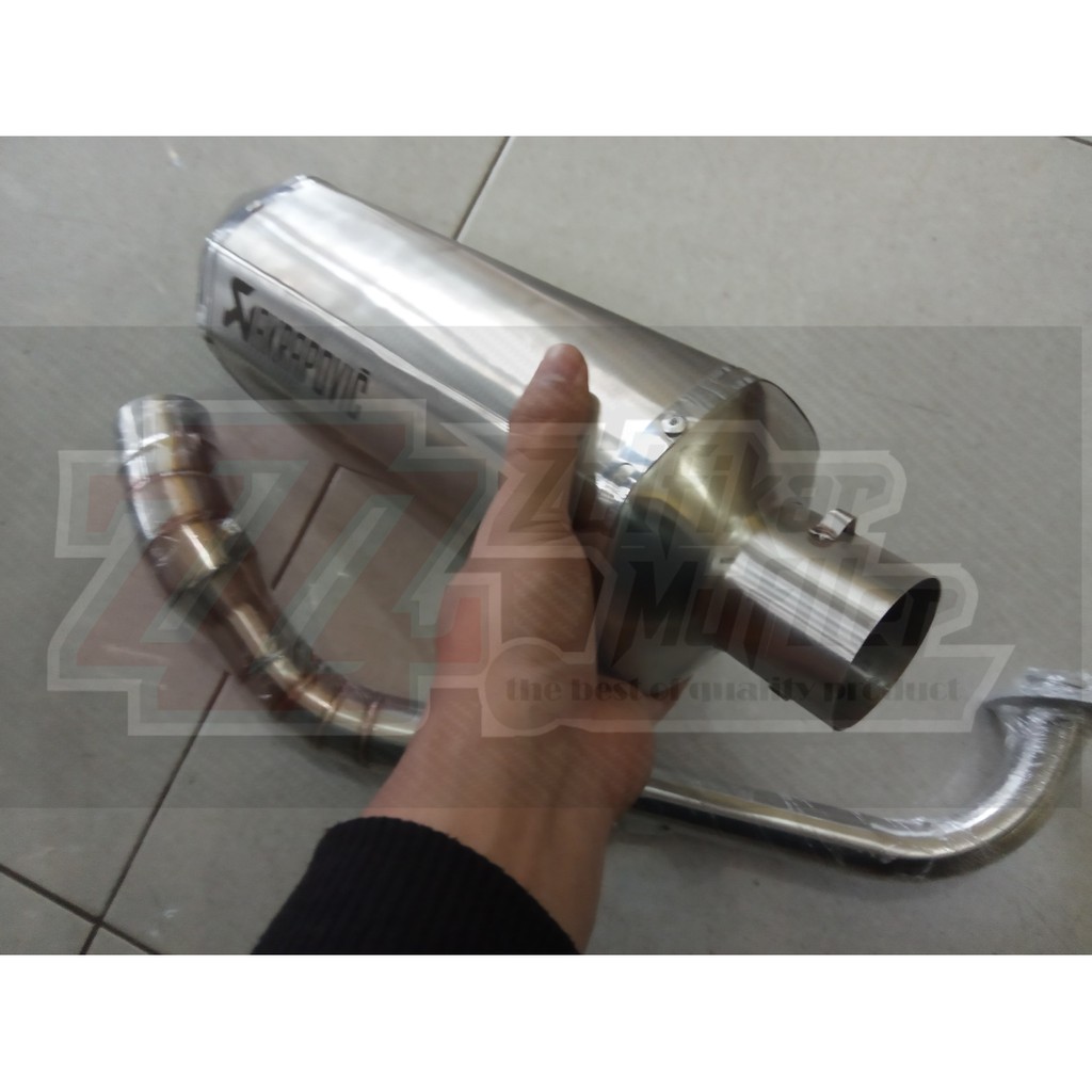 knalpot racing akrapovic stainles untuk nmax aerox lexi pcx mio adv vario beat scoppy