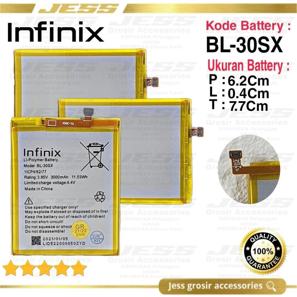 Baterai Battery Original INFINIX Hot S2 , Hot S2 PRO , X522 Kode Batre BL-30SX BL30SX