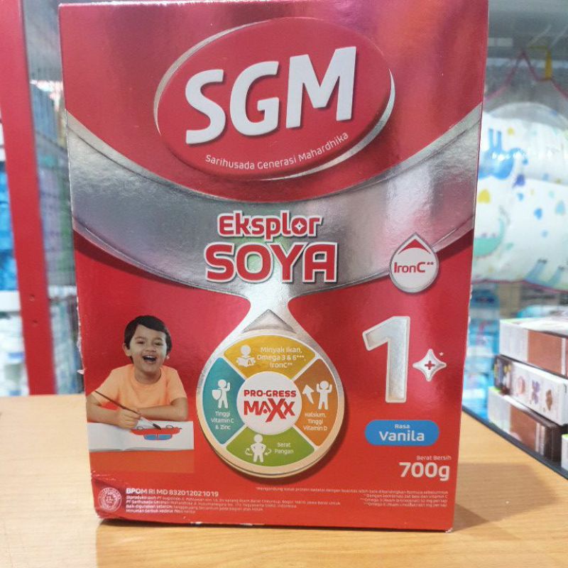 susu SGM 1+ eksplor SOYA untuk usia 1-5 tahun vanila / madu 700g