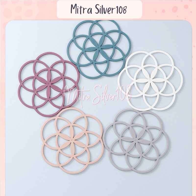 [MS108] PR 04 - Tatakan Gelas Panci | Alas Piring Silikon Tahan Anti Panas | Tatakan Impor Murah | Model Terbaru