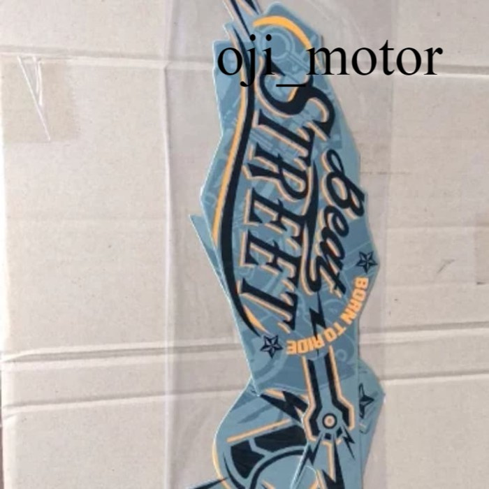 stiker striping sticker beat street 2018 silver orange