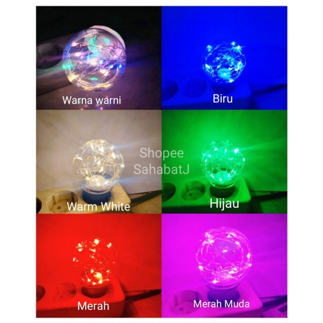 Lampu Dekor / Lampu Hias / lampu Selfi / Lampu Cafe / Lampu Bar / Lampu panggung / Lampu taman / Lampu Tidur / Lampu Dekorasi LED WARNA