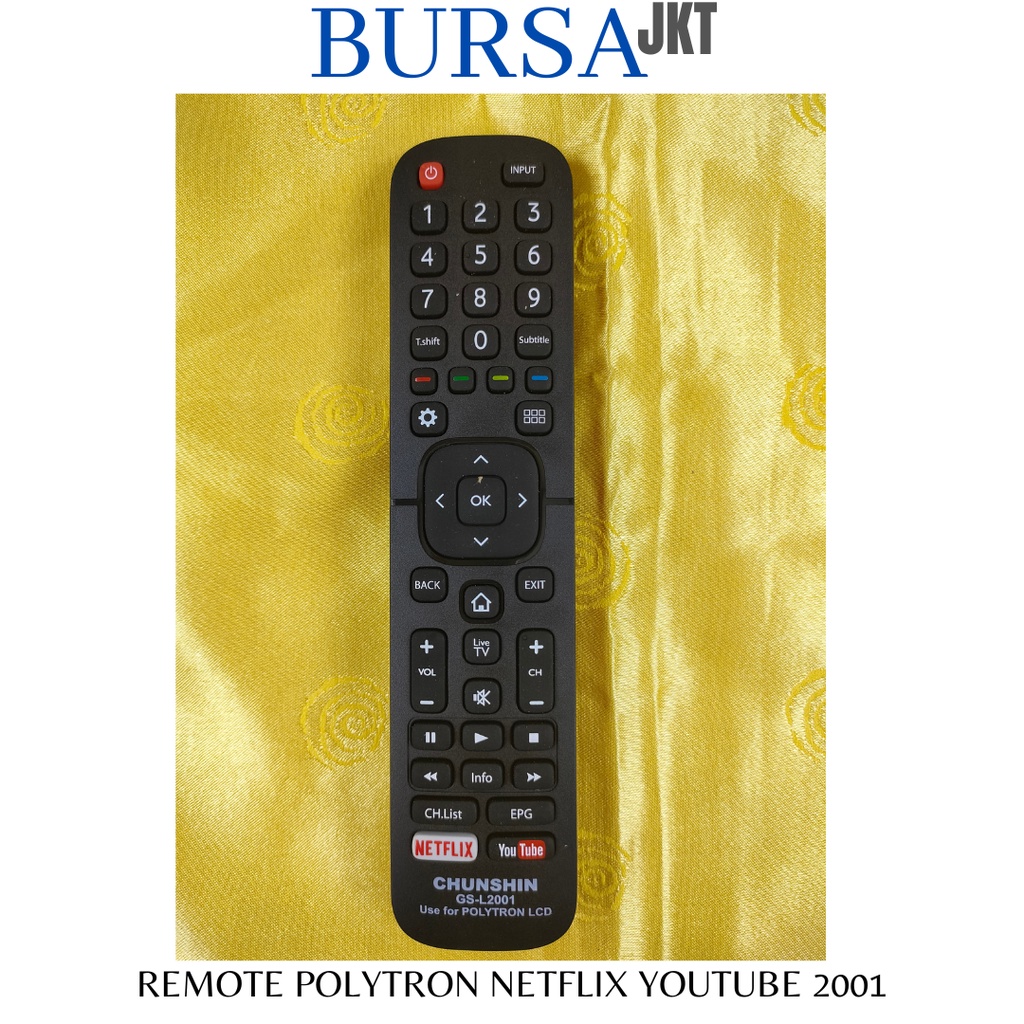 REMOTE POLYTRON LED LCD MULTIFUNGSI SMART TV YOUTUBE NETFLIX CHUNGSIN 2001 +