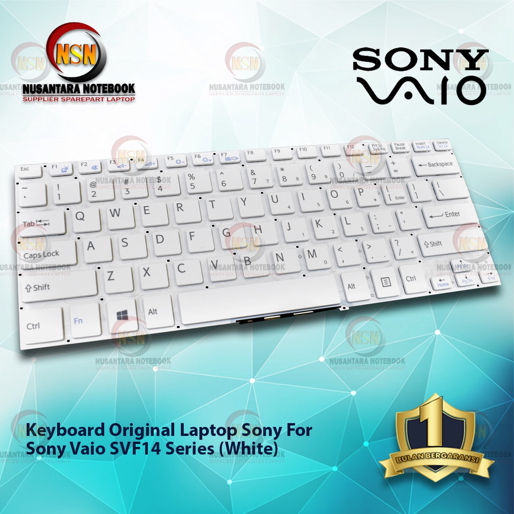 Keyboard Laptop Sony Vaio SVF14 Series White