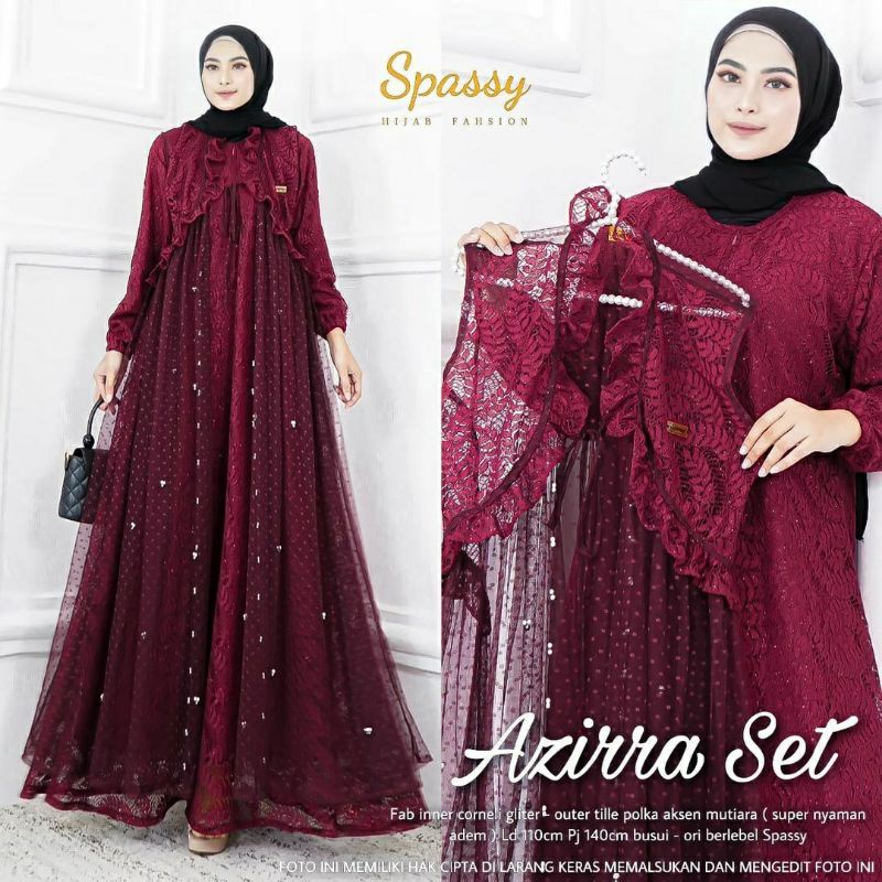 GAMIS PESTA MEWAH ELEGAN REMAJA SET OUTER / R FASHION