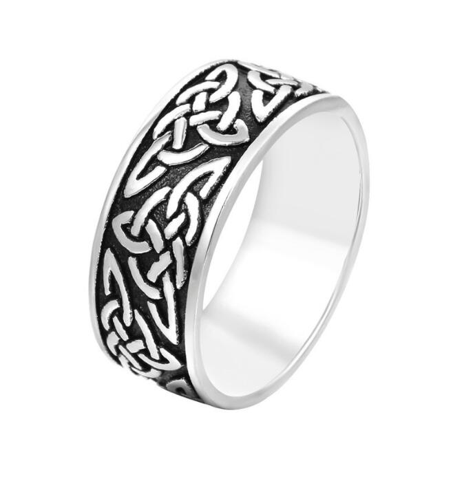 Cincin Bahan Alloy Desain Simbol Viking Gaya Retropunknordic Untuk Priawanita