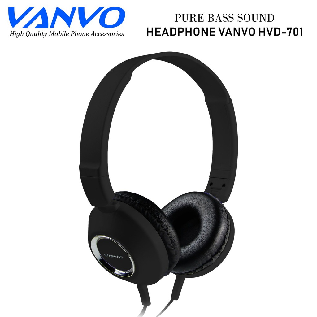 Headphone Vanvo HVD-701 Pure Bass Sound Wired Headphone Bando VANVO High Performance In-Ear